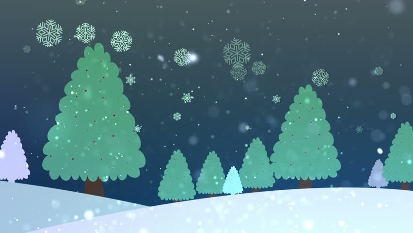 Cartoon Winter Background- Loop Cg Stock Footage Video 923260