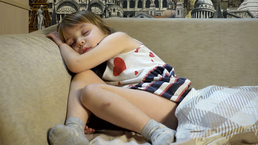 Undressing a sleeping girl