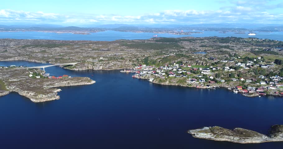 Aerial: Bridge in Sotra Island. Stock Footage Video (100% Royalty-free ...