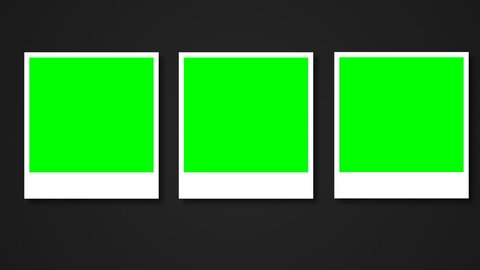 pics Videostar Polaroid Overlay Green Screen picture frames with green screen stock