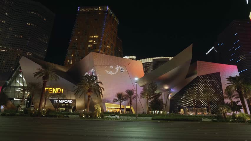 Crystals Shopping Mall And Modern Hotels At Las Vegas Strip Las