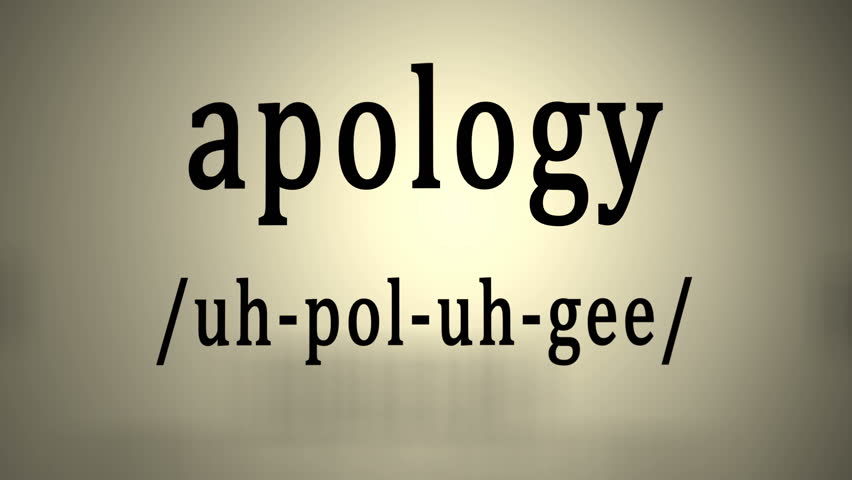 Header of apology