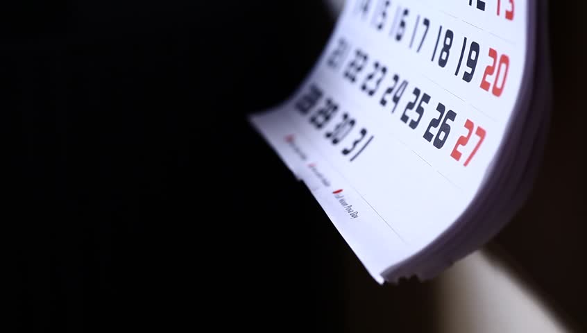 Header of calendar