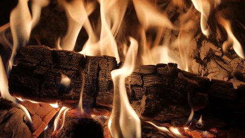 Charcoal Fire Starter Burning Inside Stock Footage Video 100