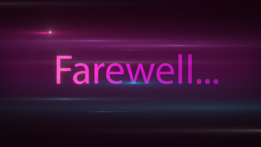 "farewell" Animated Text. the Effect Stock Footage Video (100% Royalty