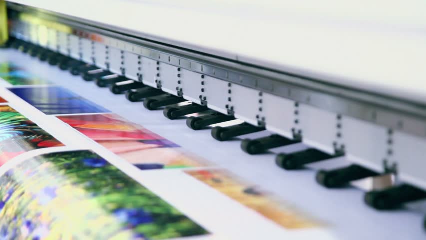 Printing Head Creates Colorful Image Stock Footage Video (100% Royalty ...