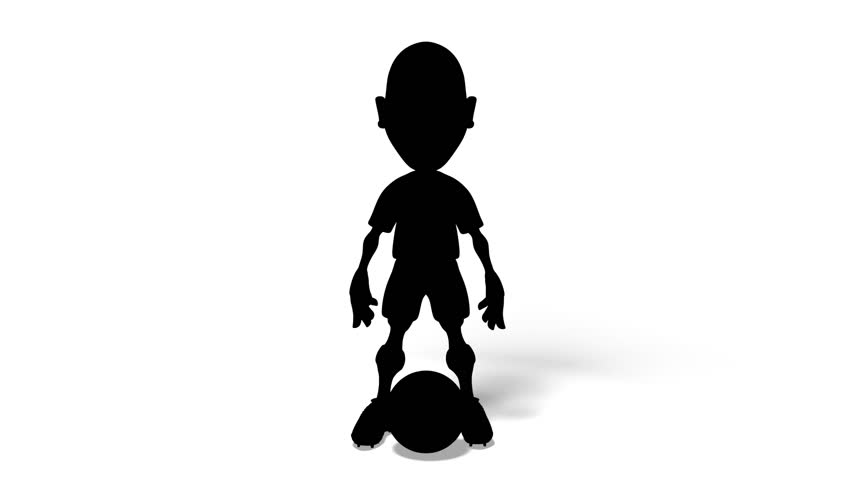 Soccer Player Silhouette Stock Footage Video (100% Royalty-free) 33902