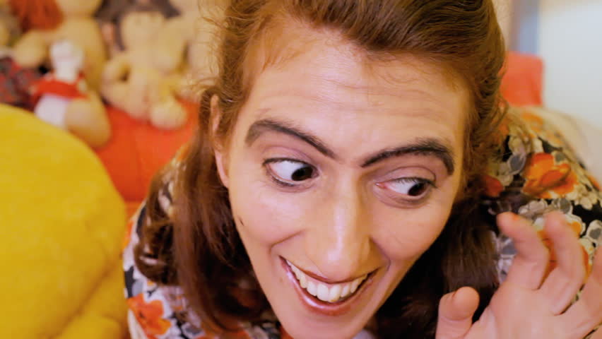 A Funny Ugly Woman Lying Stock Footage Video 100 Royalty