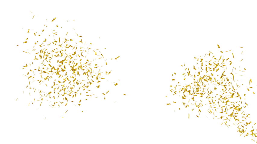 Gold Confetti Explosion. Holiday or Stock Footage Video (100% Royalty