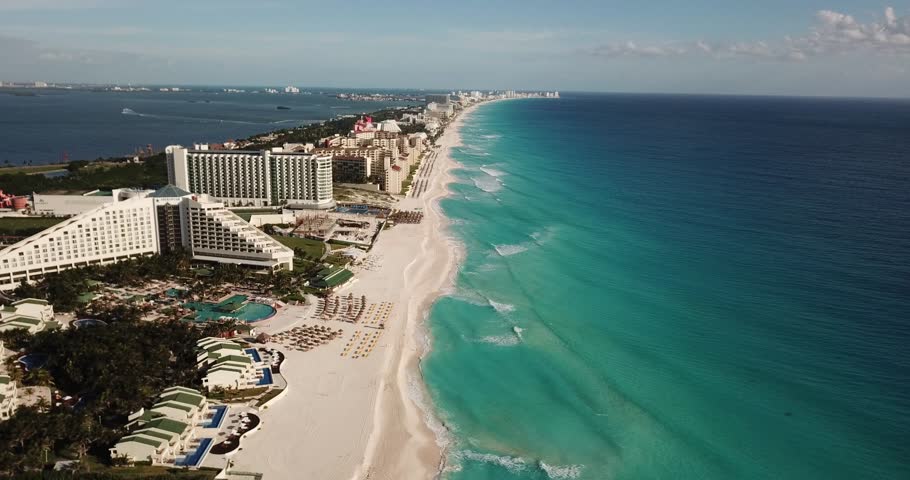 Cancun Beach Panorama View, Mexico Stock Footage Video 11795933 ...