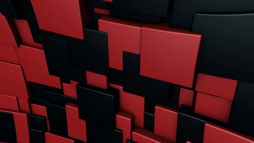 Red Black 3d Cubes Background Stock Footage Video 100 Royalty Free