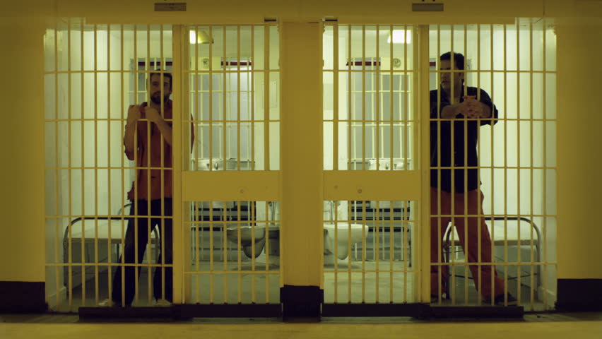 Two Prisoners Do Some Exercises In Their Cells. Stock Footage Video ...