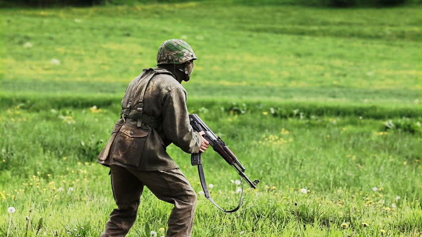 Soldier Falling Down In Slow Motion Stock Footage Video 3961990 ...