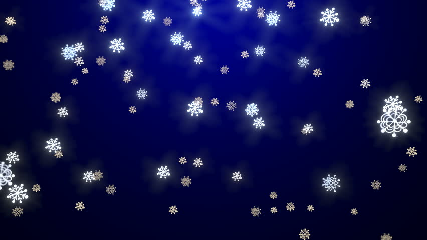 Christmas Snowflakes Loop, Aqua Blue Version. Holiday Background Of ...
