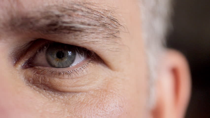 Close up of middle aged man's face