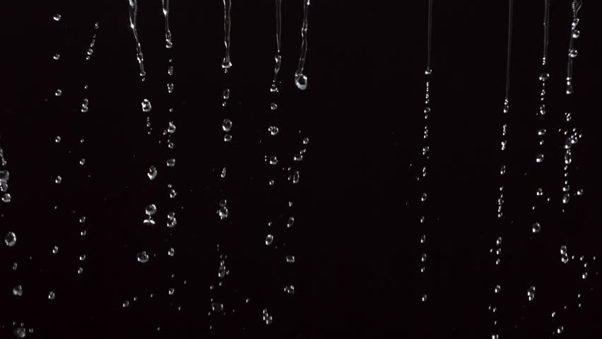 Water Dripping On Black Background Stock Footage Video 