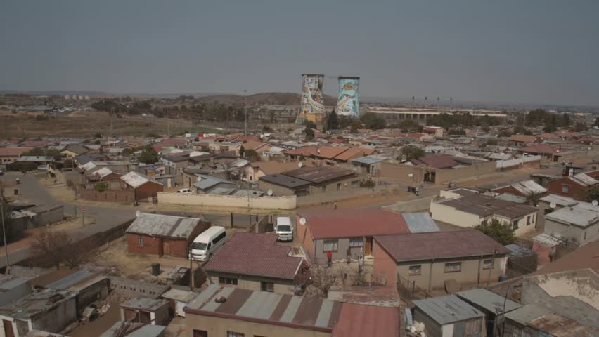 Aerial Footage of Soweto Township Stock Footage Video (100% Royalty ...