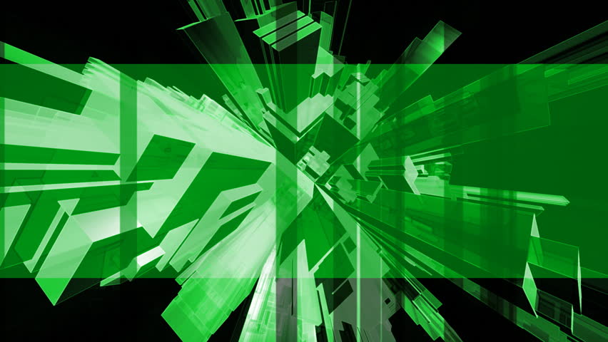 Stock video of digital green geometric looping animated background