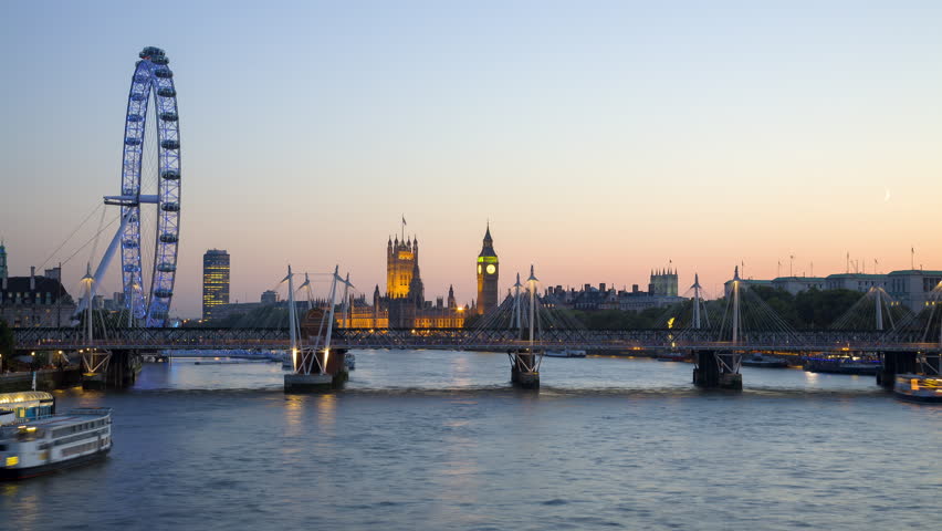 London Skyline At Dusk Stock Footage Video 1632790 | Shutterstock