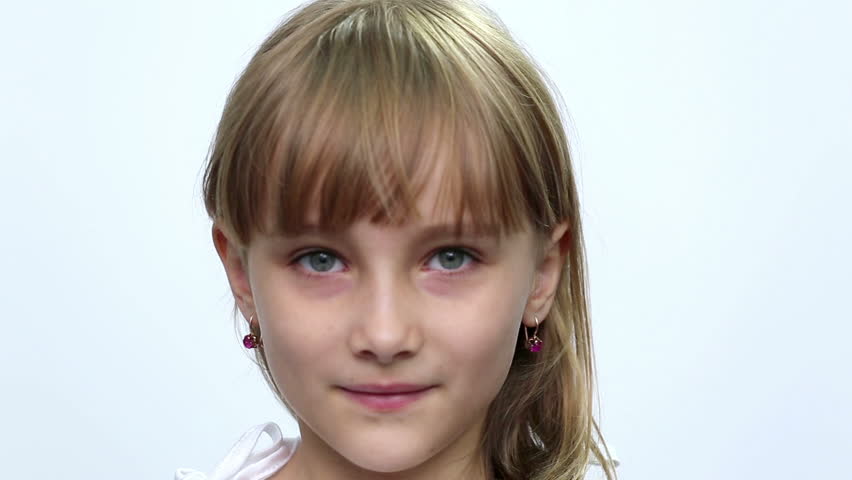 Stock Video Clip Of Portrait Close Up Of Smiling Girl