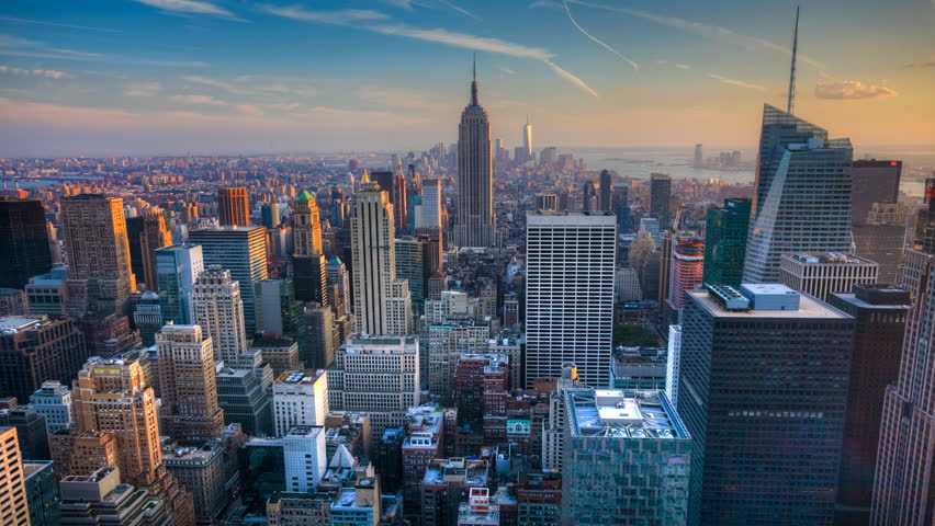 Midtown Manhattan Buildings, Top-down Aerial View Of New York City ...