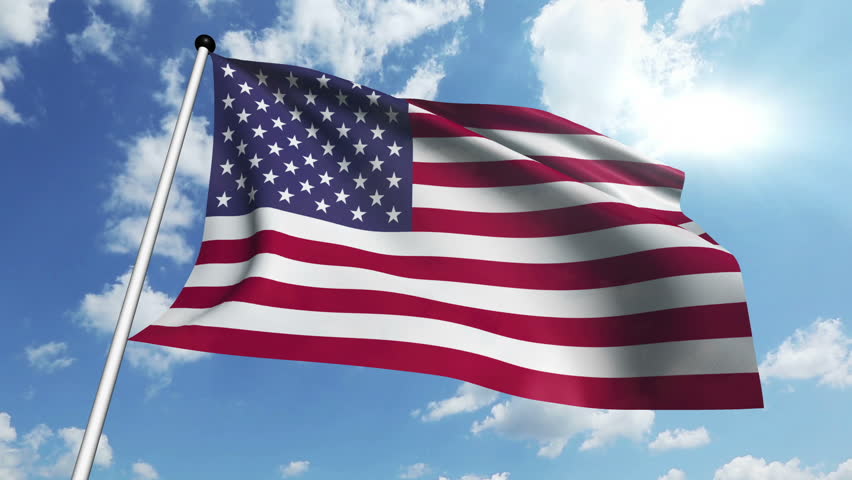 USA Flag, HQ Animated On An Epic Background. Ready To Use Animation Of ...