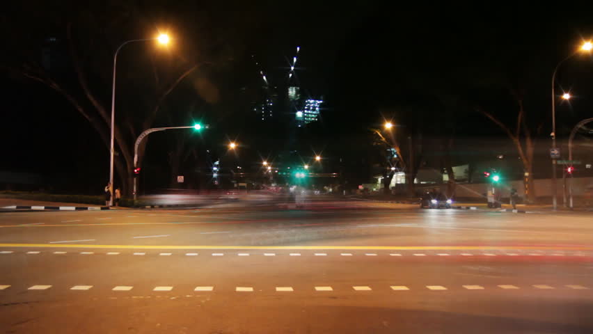 Driving POV LA Downtown 11 Night USA 60 Seconds Stock Footage Video ...