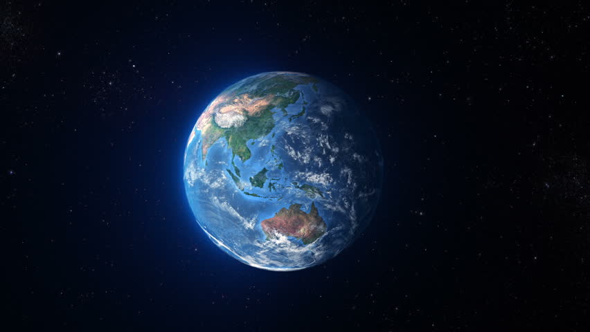 Animation - Slow Planet Earth Rotation. Correct Earth Rotation - Earth ...