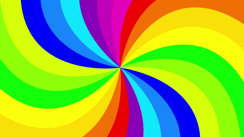 Colorful background rainbow, rotating spiral. 2d… - Royalty Free Video