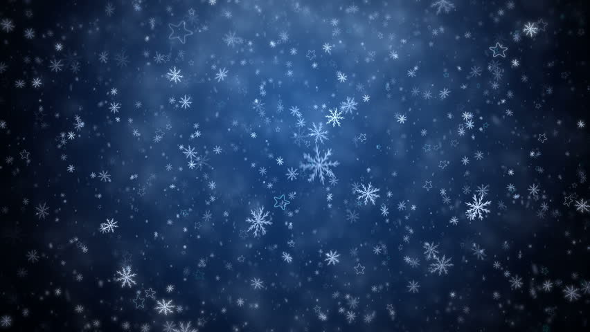 Christmas Background With Snowflakes - Falling Snow Stock Footage Video ...