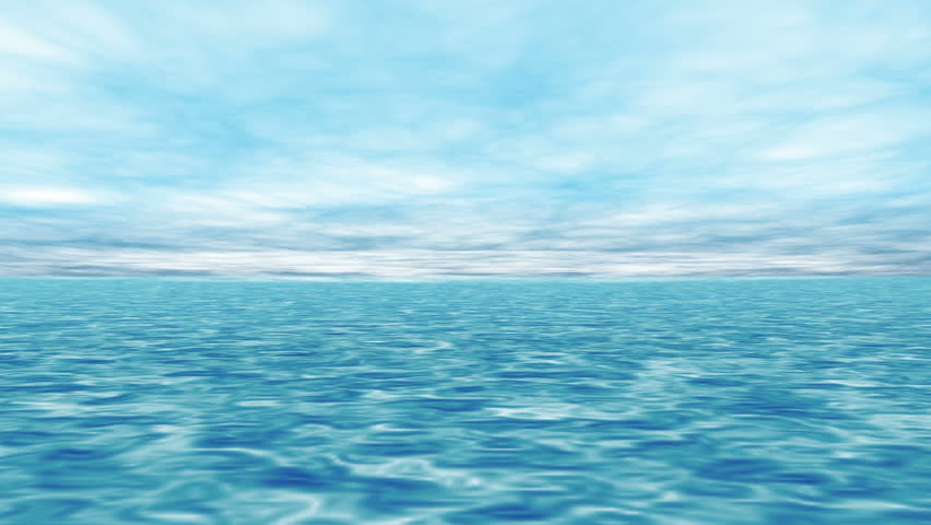 Blue Sea Blue Sky Animated Motion Background Scene Stock Footage Video ...