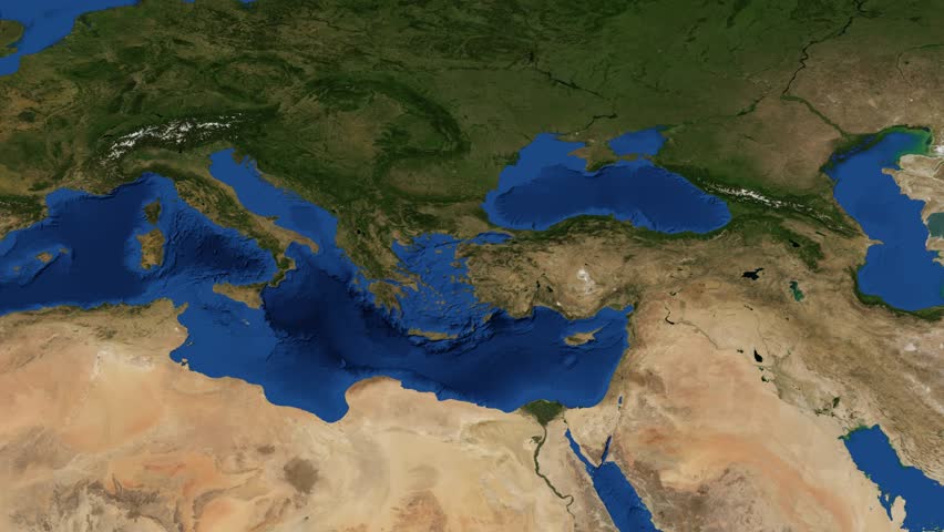 Satellite Image of Crete image - Free stock photo - Public Domain photo ...