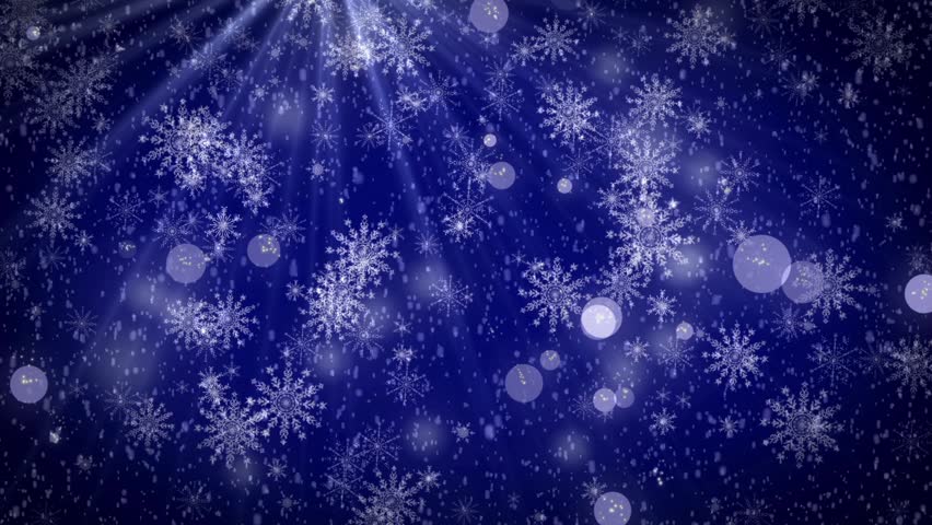 Falling Snow Flakes Animated Winter Background Loop Stock Footage Video ...