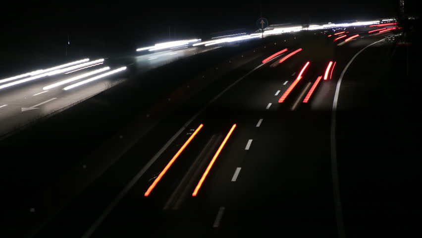 Highway Traffic Cars at Night Stock Footage Video (100% Royalty-free ...