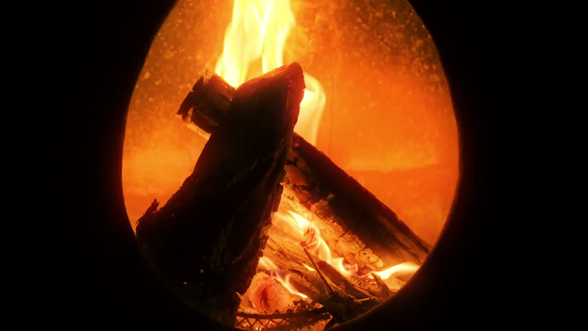 Outdoor Fireplace Chimenea Ceramic Open Stock Footage Video