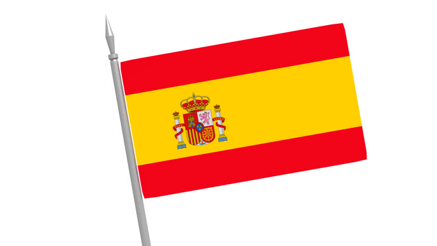 Spain Flag Waving On the Stock Footage Video (100% Royalty-free) 869632 ...