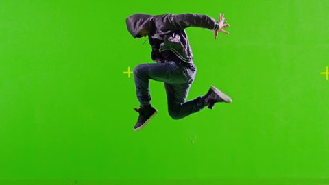 FEW SHOTS! Professional Hip Hop break dance. Dancing on Green screen. Few shots. Slow motion.