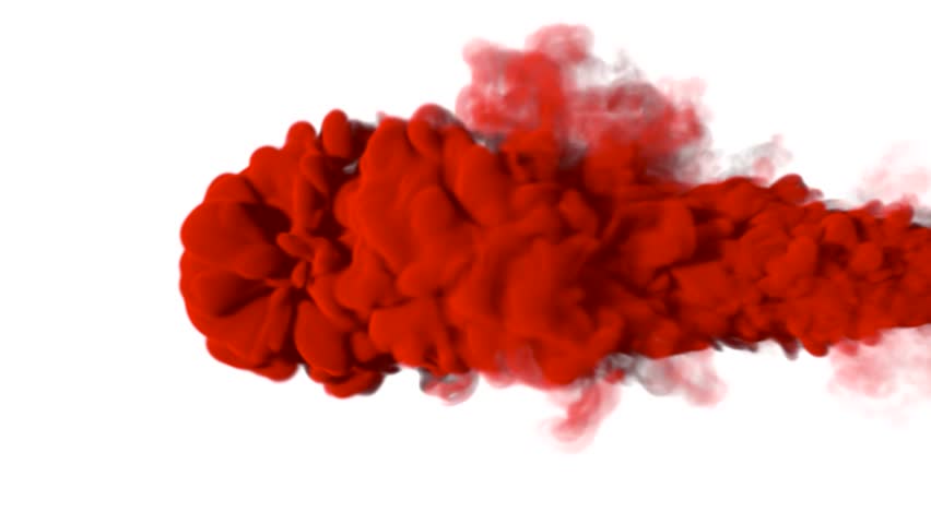 Computer Rendered Simulation Red Smoke Stock Footage Video ...
