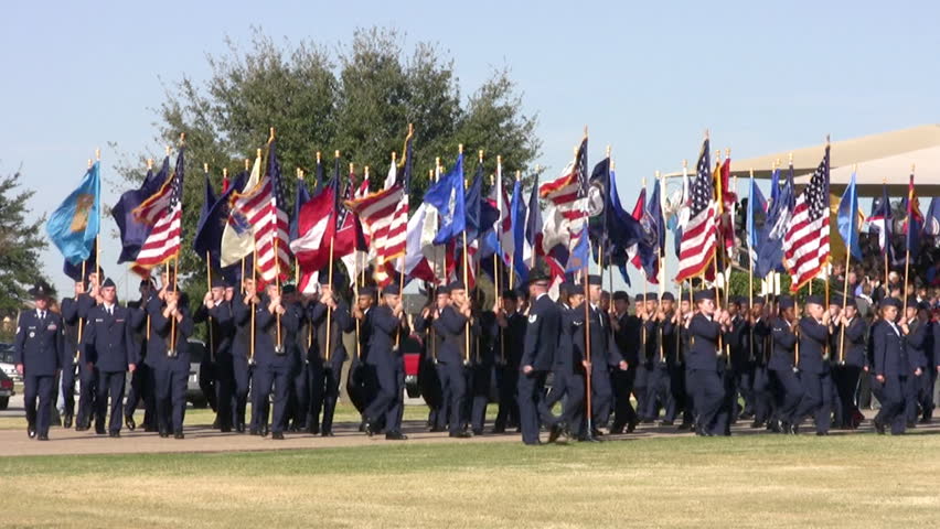 Video Of USAF Enlisted Basic Training Graduates Marching With State And ...